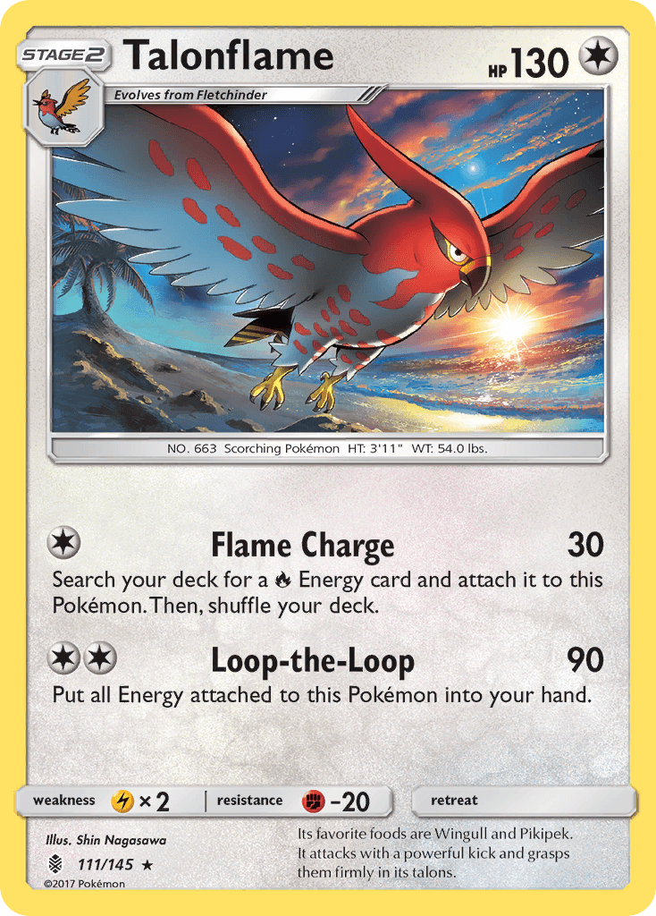 Talonflame Guardians Rising card