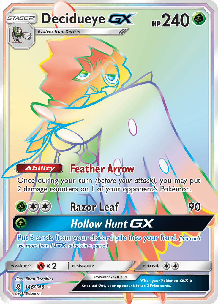 Decidueye-GX Guardians Rising card
