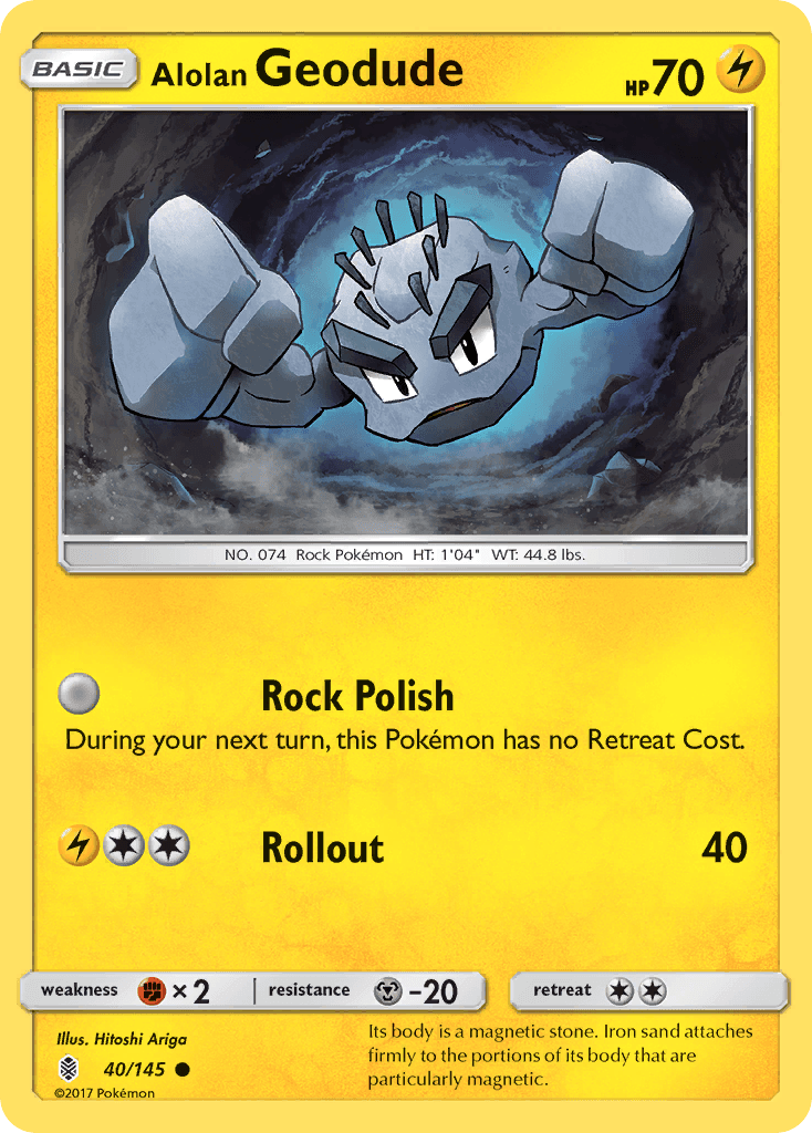 Alolan Geodude Guardians Rising card