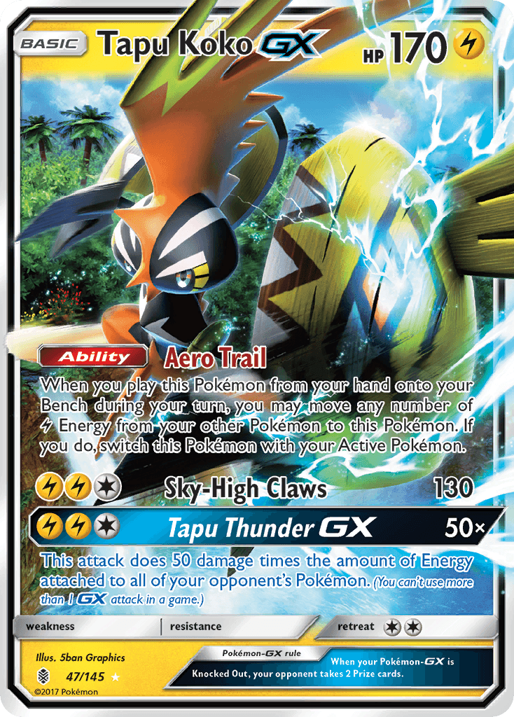 Tapu Koko-GX Guardians Rising card