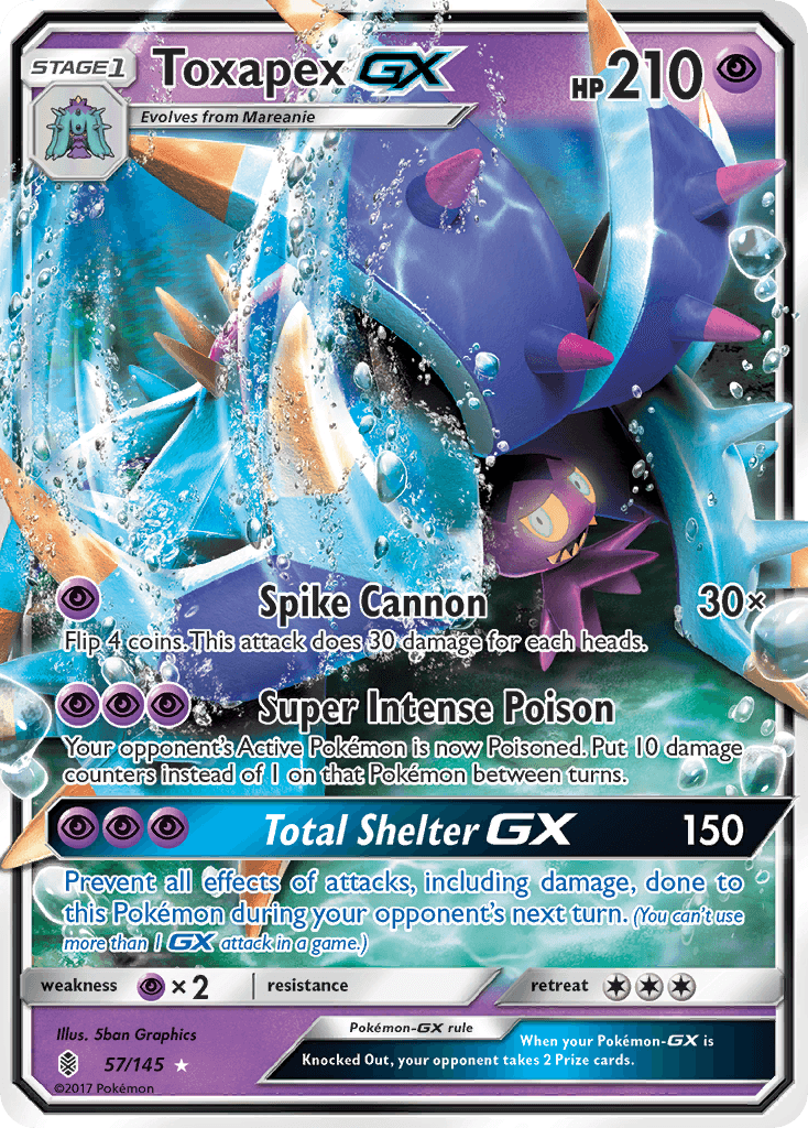 Toxapex-GX Guardians Rising card