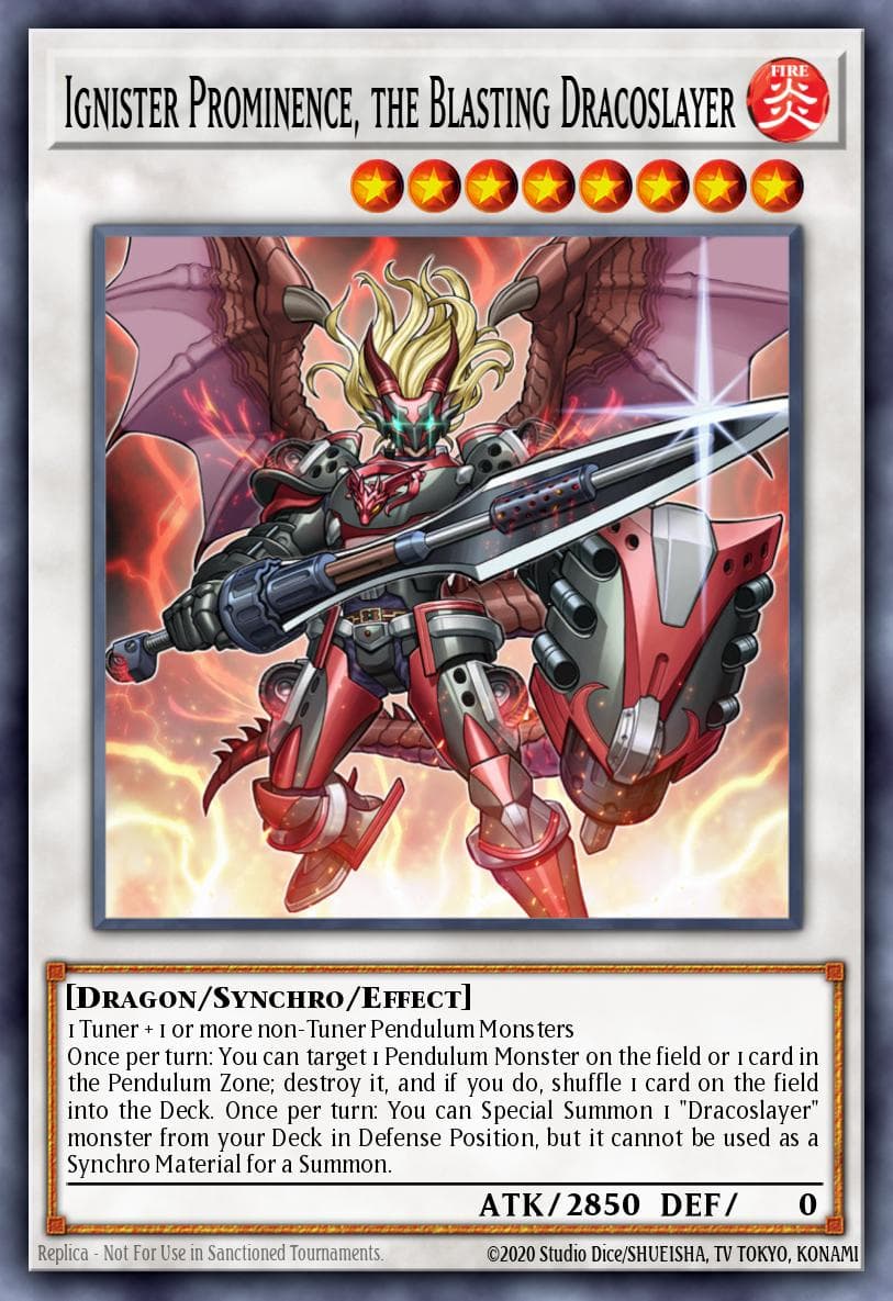 Ignister Prominence, the Blasting Dracoslayer Clash of Rebellions: Special Edition card