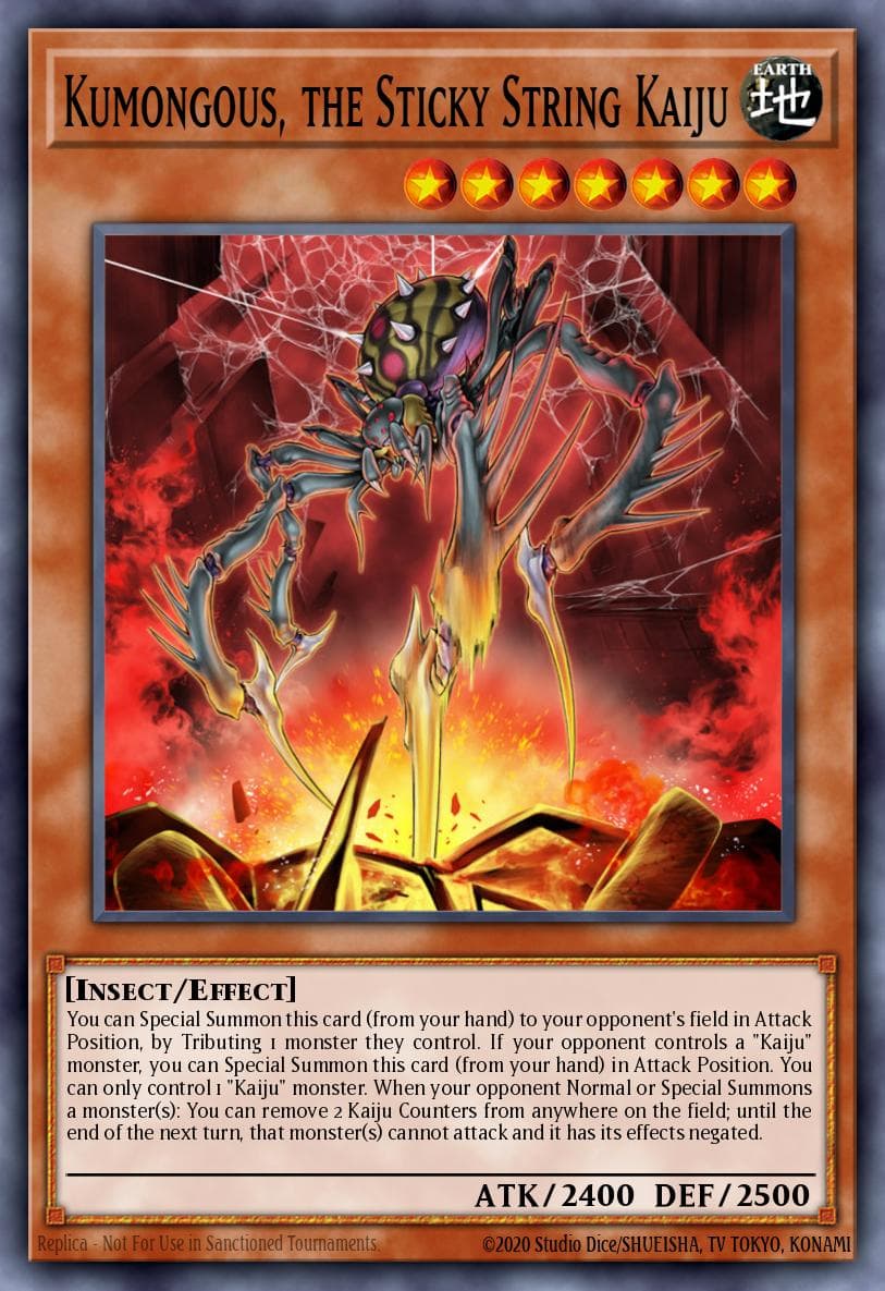 Kumongous, the Sticky String Kaiju Clash of Rebellions: Special Edition card