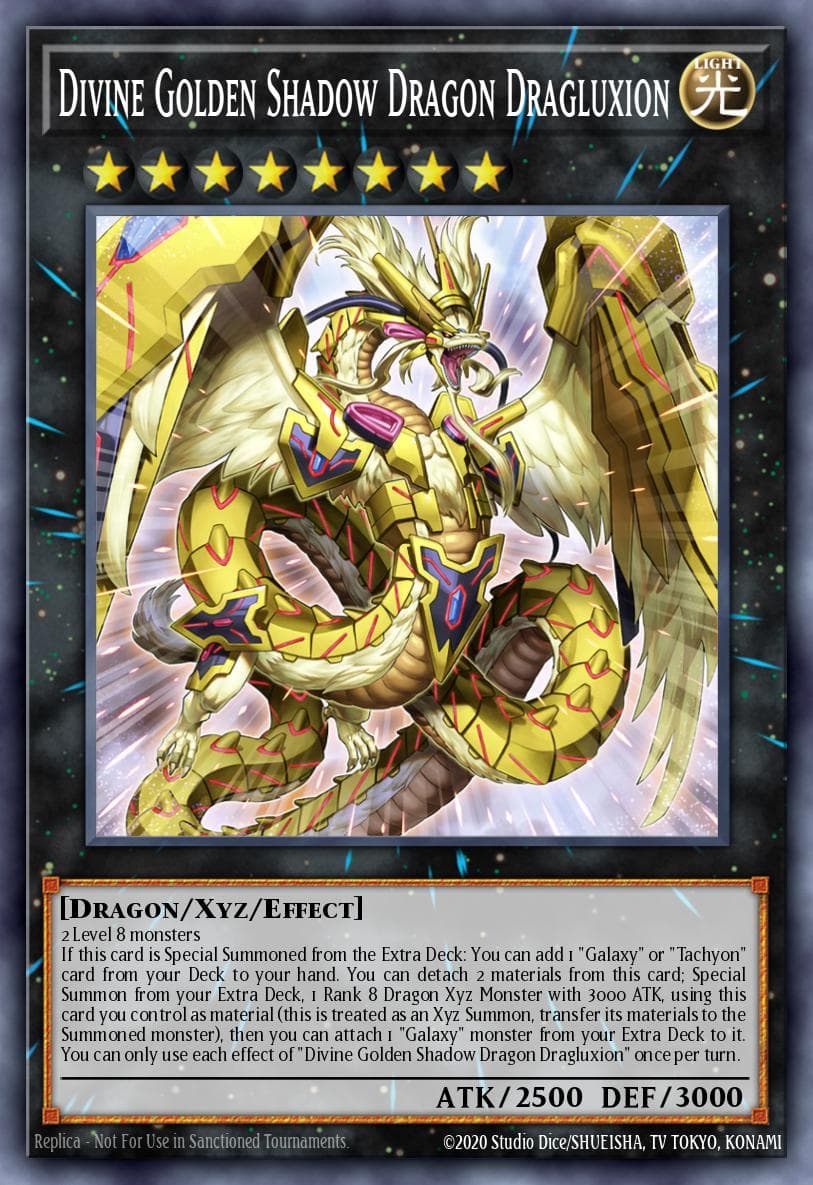 Divine Golden Shadow Dragon Dragluxion Maze of the Master card