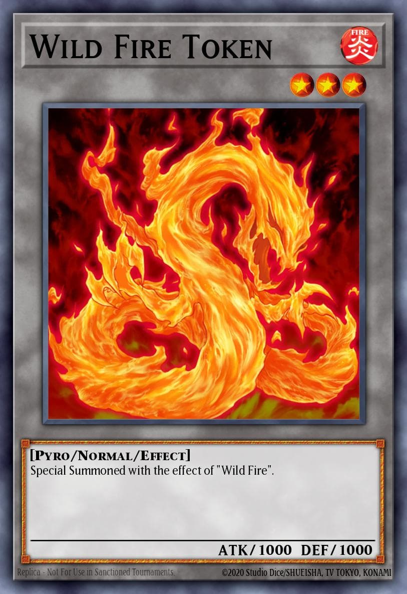Wild Fire Token 遊戲王 card